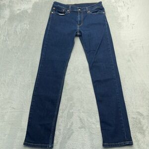 Levi's 511 Skinny Jeans Mens 32x32 Blue Denim Cotton Casual Slim Fit Dark Wash